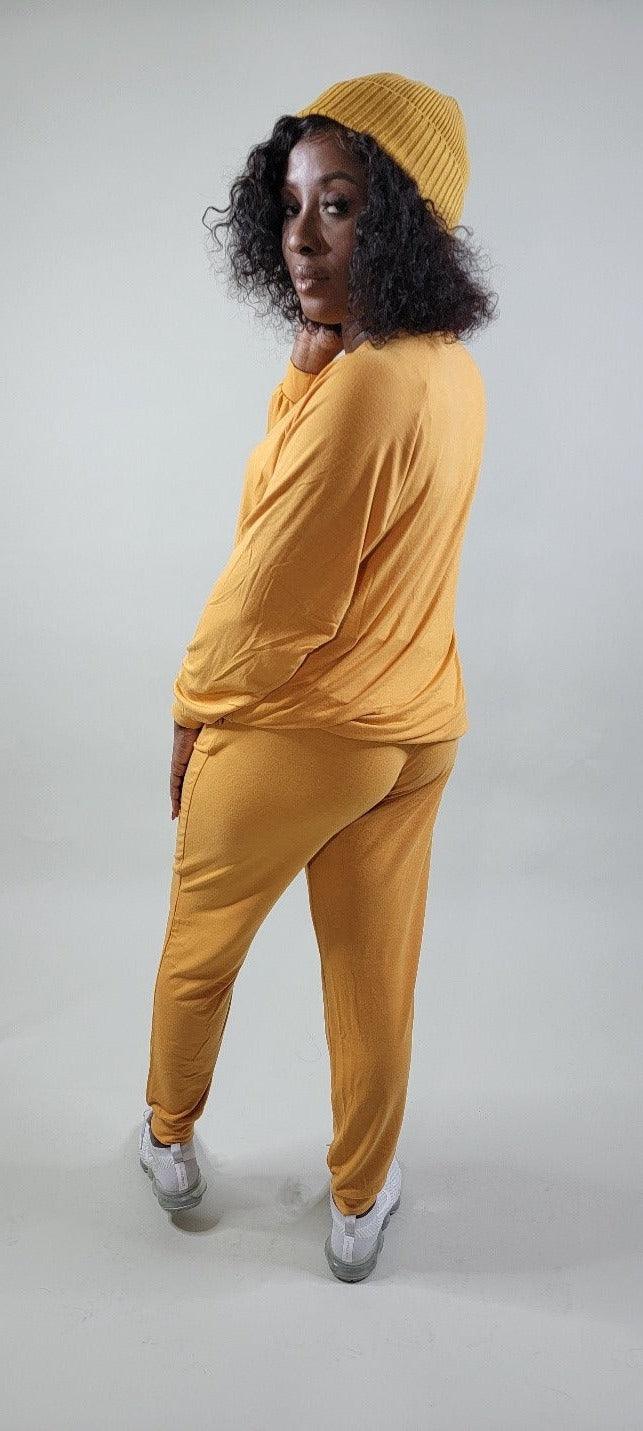 Sophisticated Raglan Sleeve Pullover Pants Set - girlsdomot