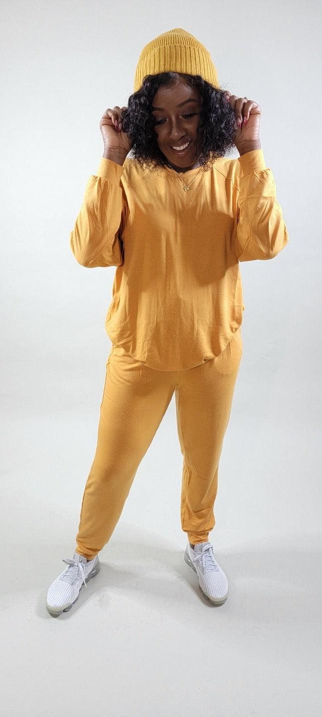 Sophisticated Raglan Sleeve Pullover Pants Set - girlsdomot