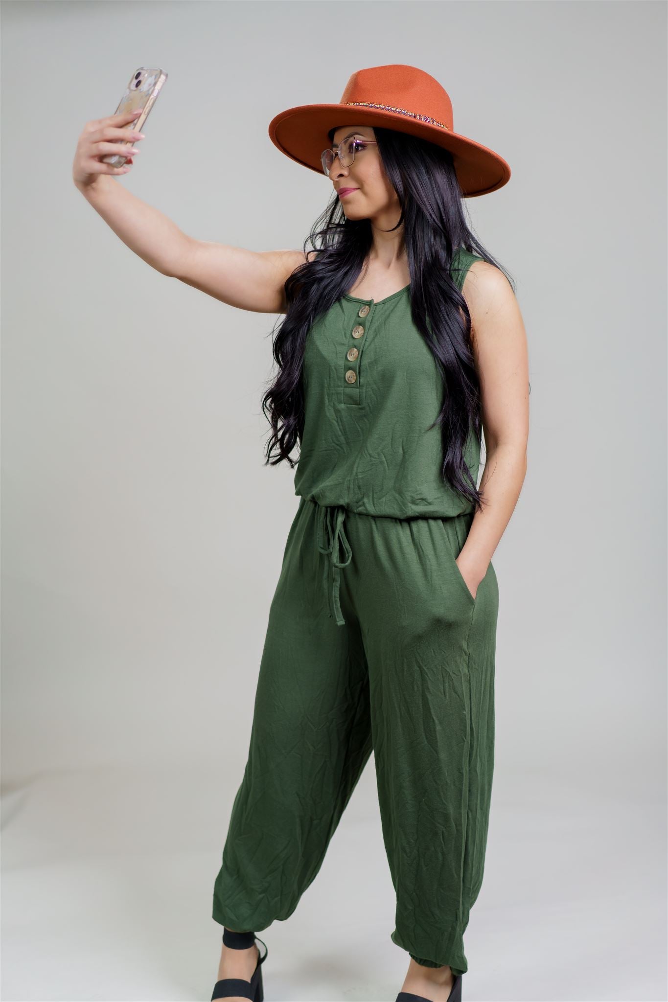 Sleeveless Jumpsuit With Pockets