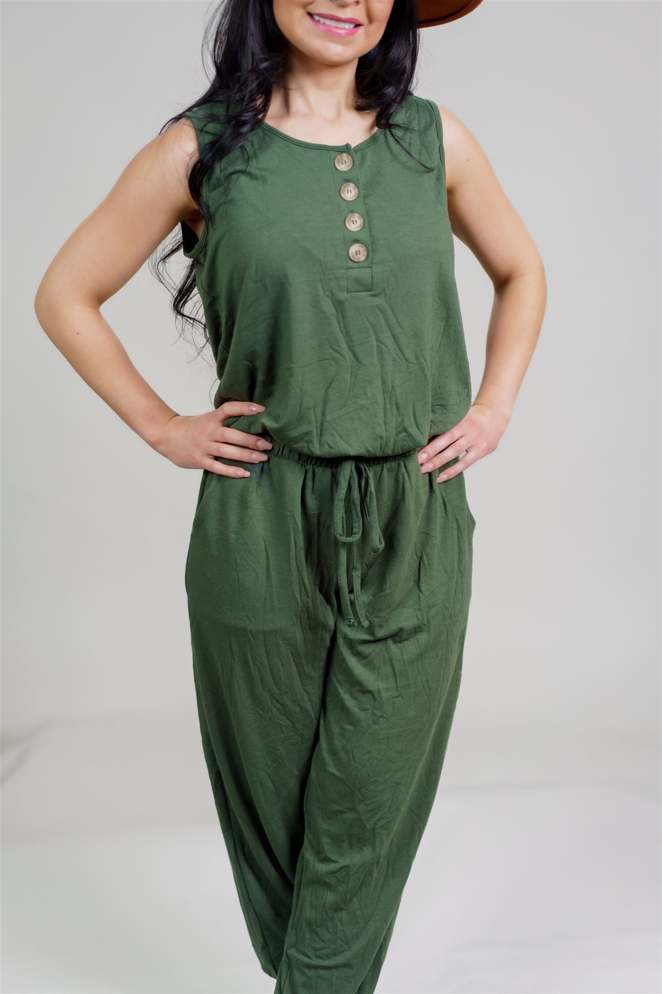 Sleeveless Jumpsuit With Pockets