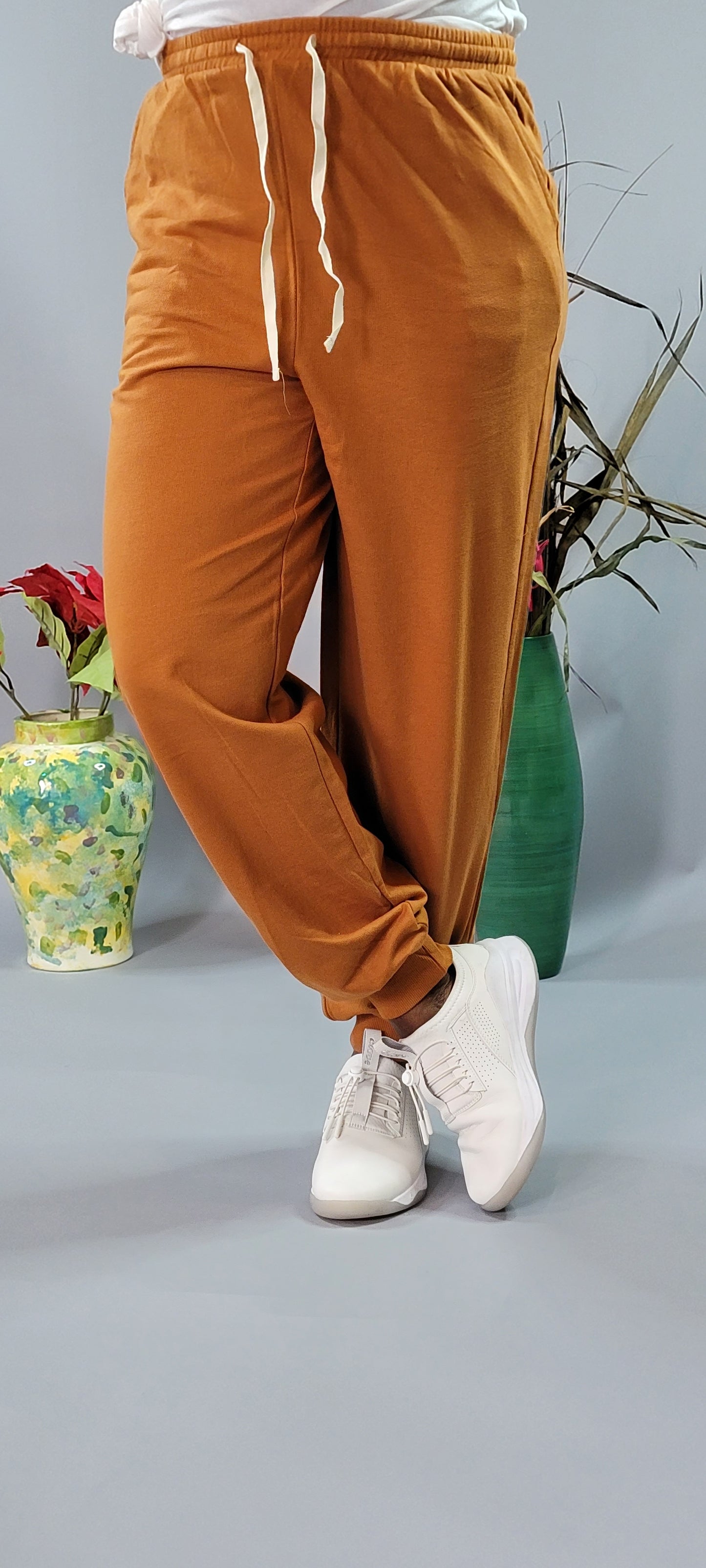 French Terry Drawstring Joggers With Pockets