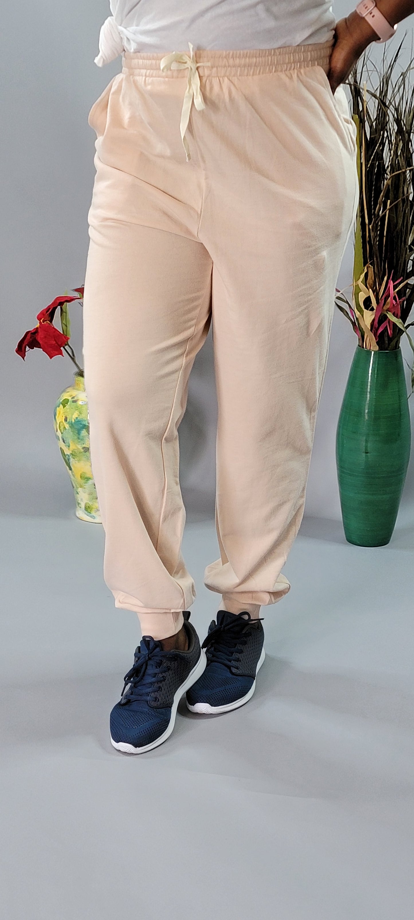 French Terry Drawstring Joggers With Pockets