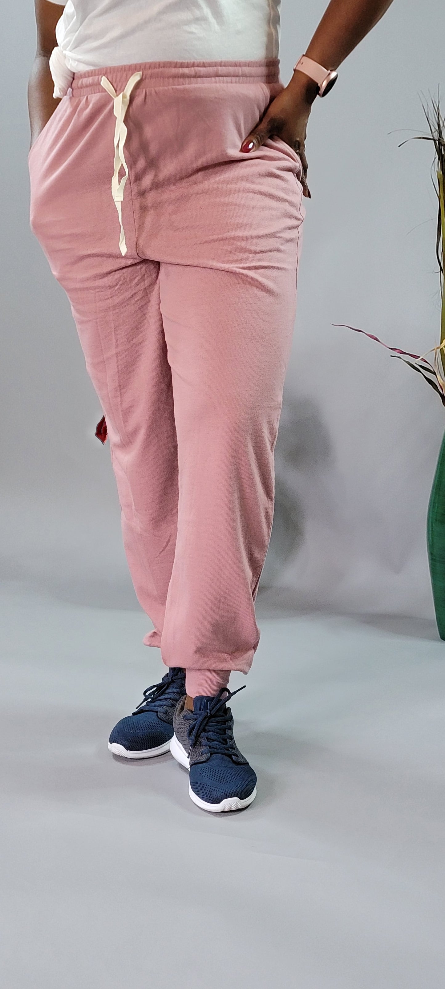 French Terry Drawstring Joggers With Pockets