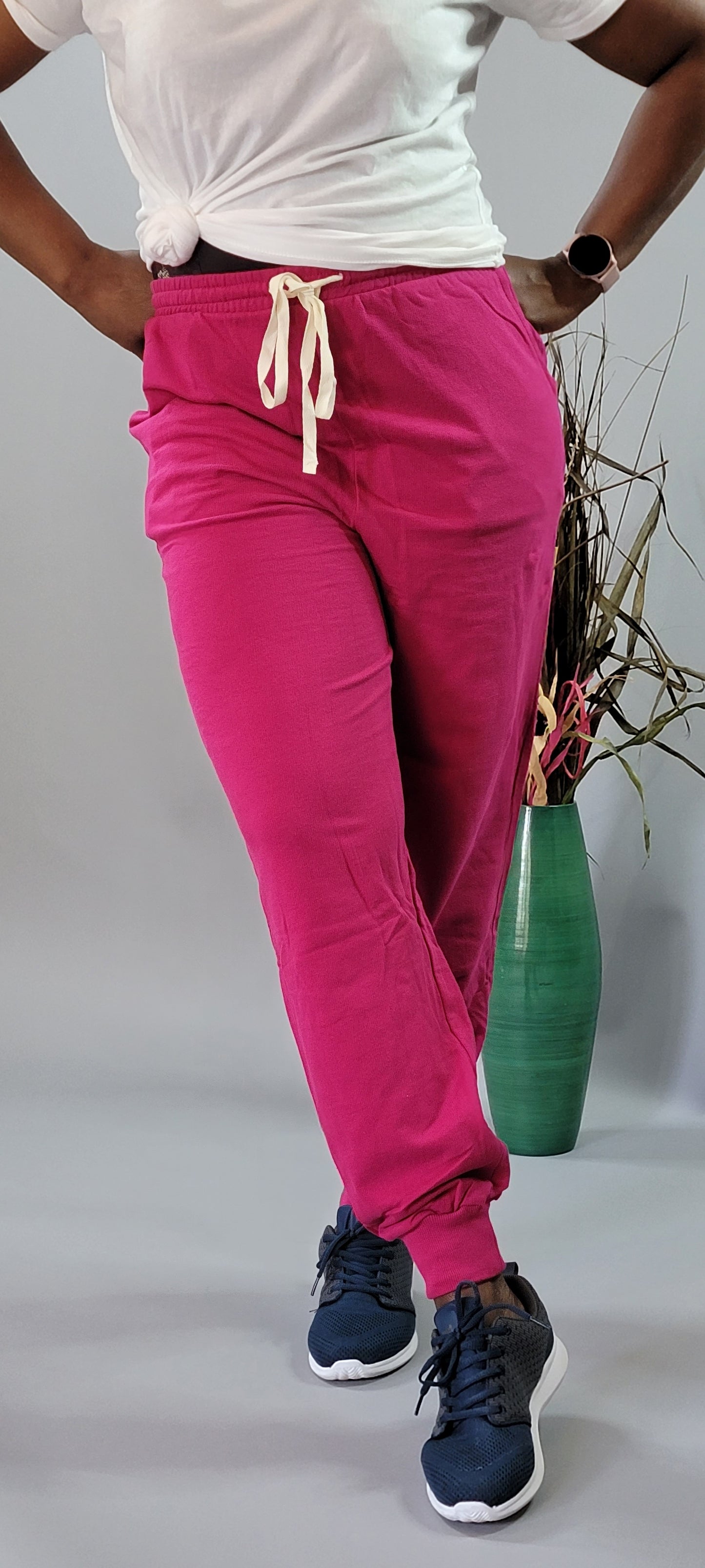 French Terry Drawstring Joggers With Pockets
