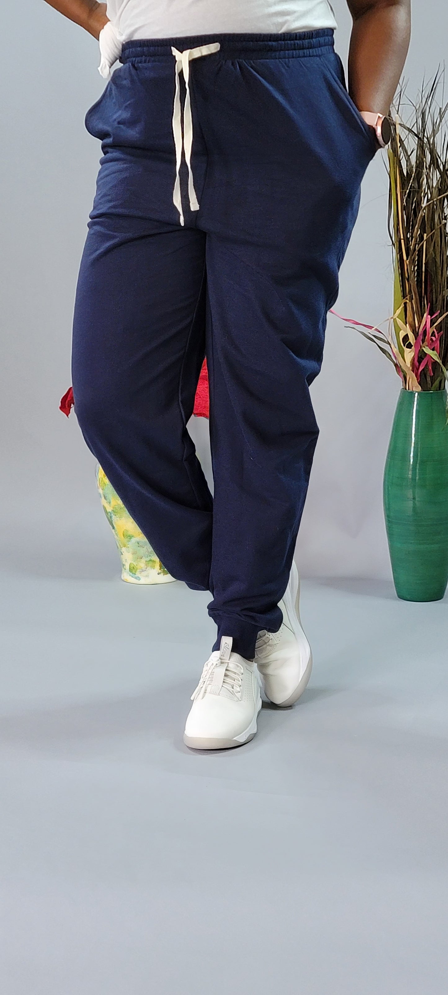 French Terry Drawstring Joggers With Pockets