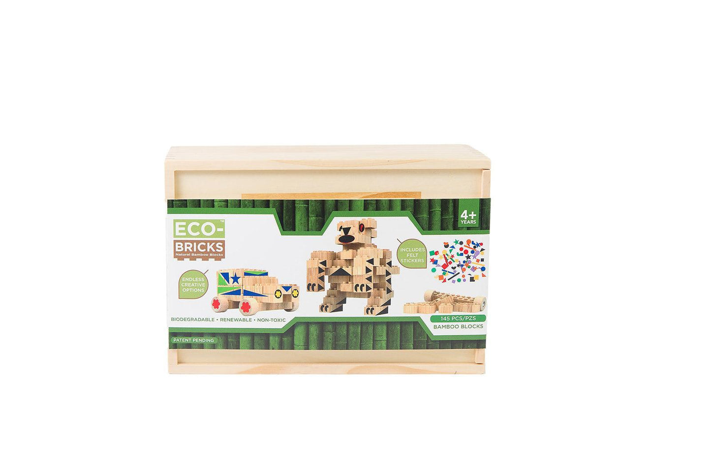 Eco-bricks Bamboo 145pcs + felt
