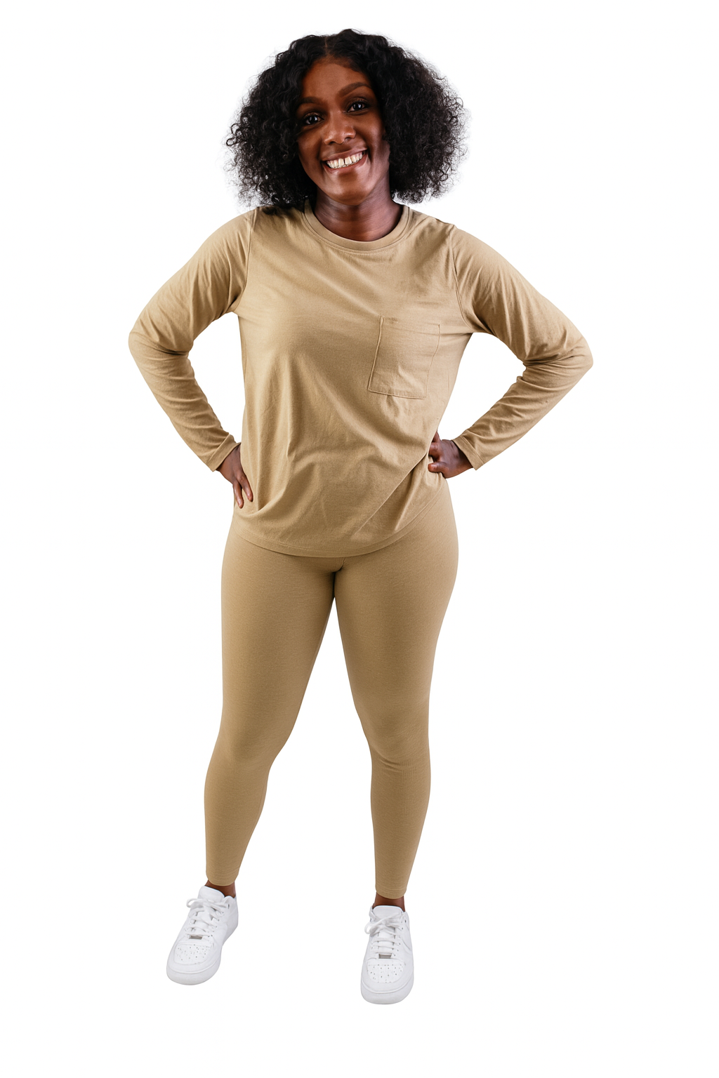 Modern Microfiber Top and Leggings Set