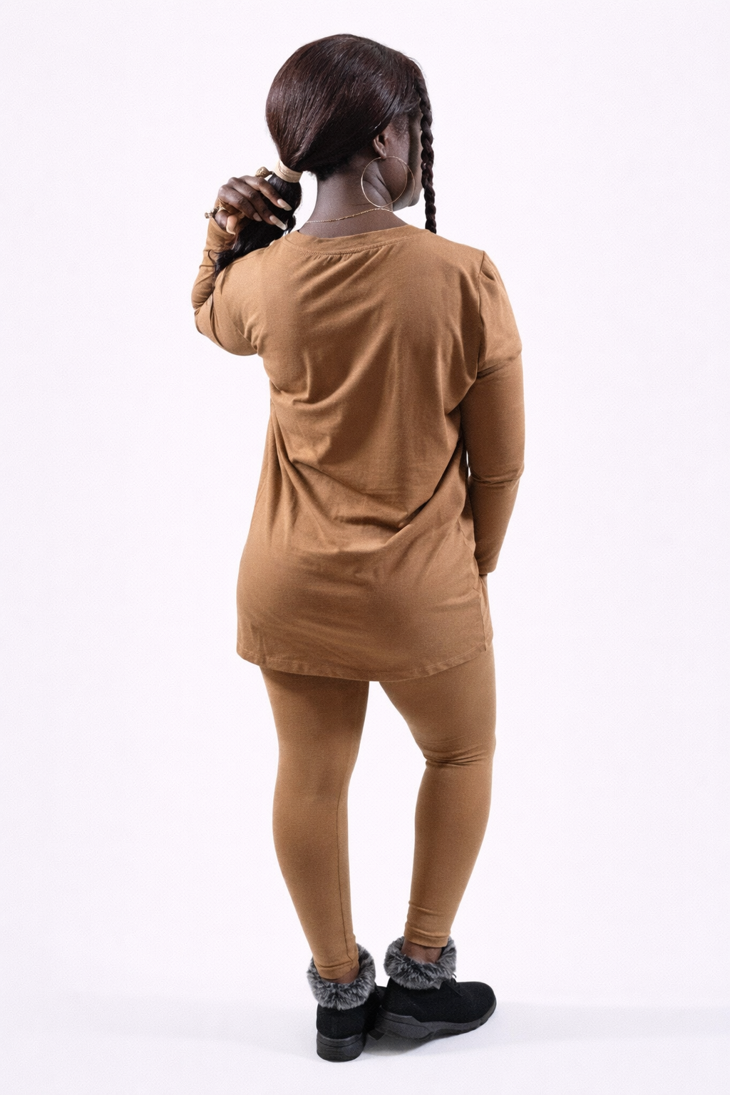 Modern Microfiber Top and Leggings Set