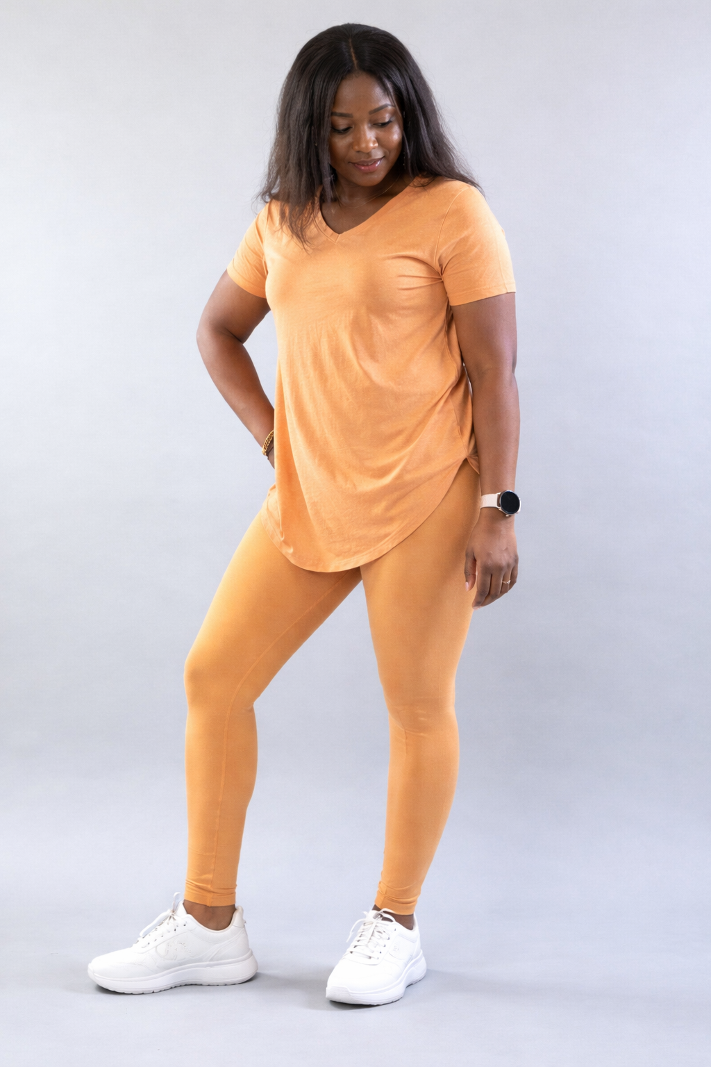 Premium top and microfiber wide waistband legging set