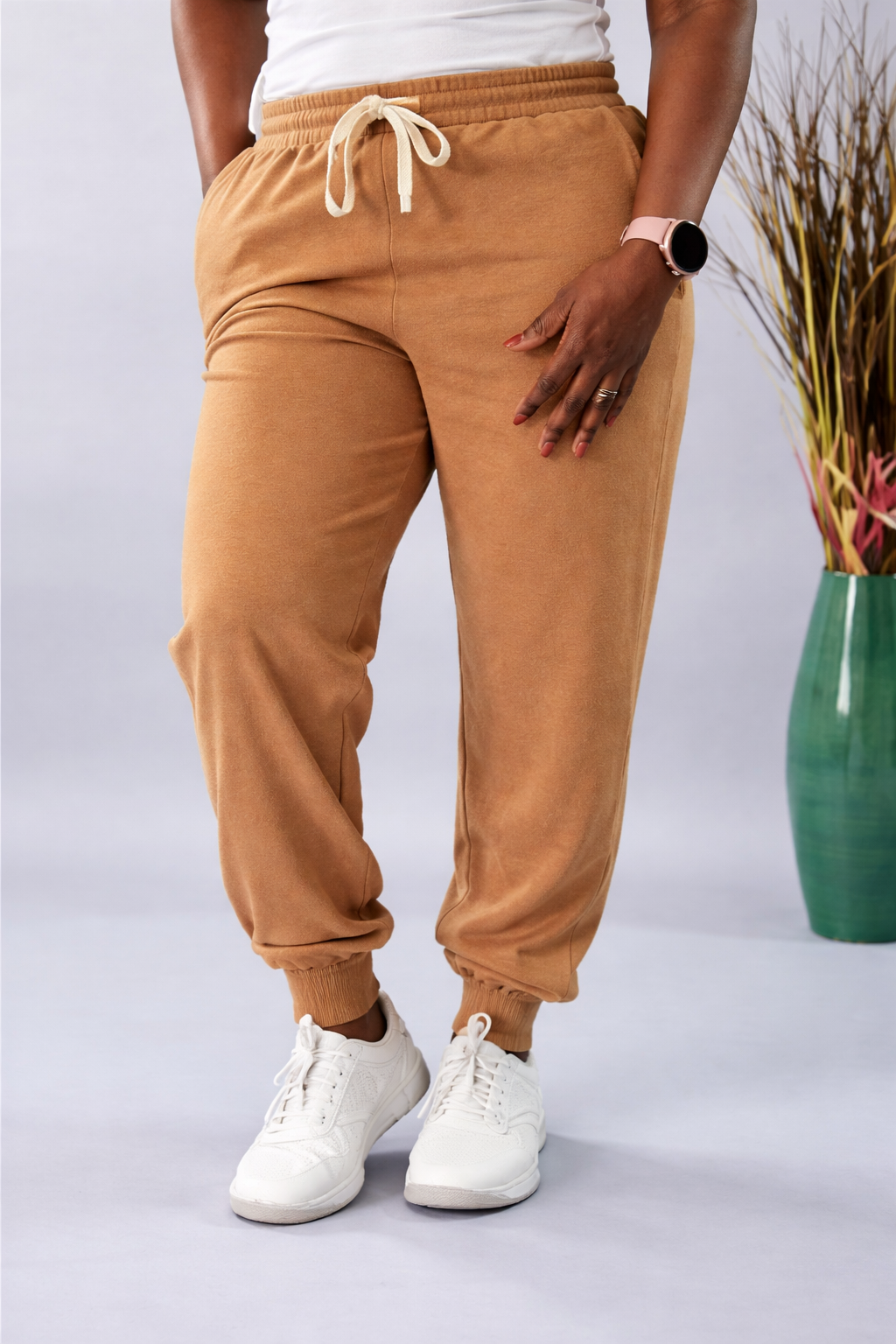 100% Cotton Drawstring Joggers With Pockets
