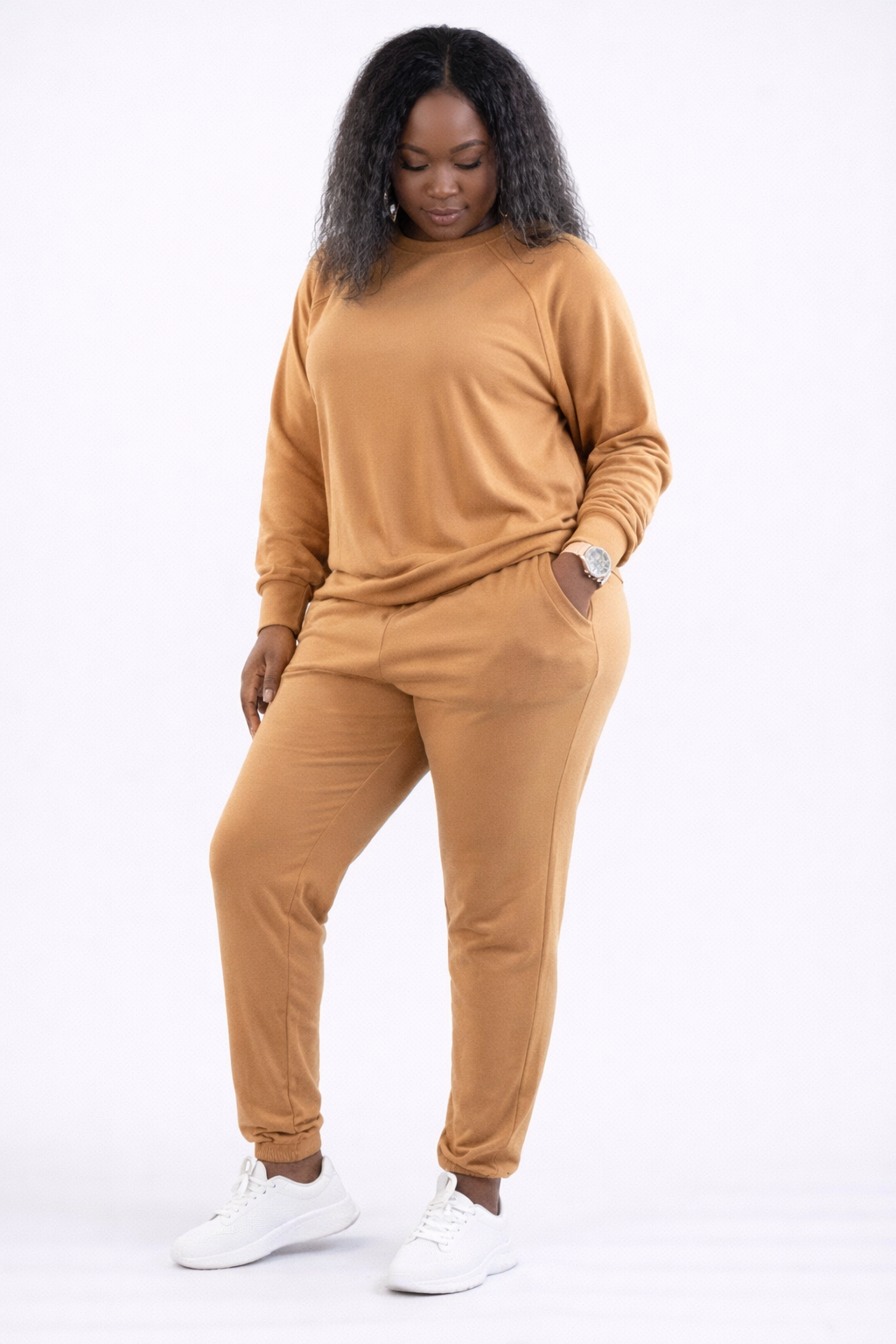 Sophisticated Raglan Sleeve Pullover Pants Set