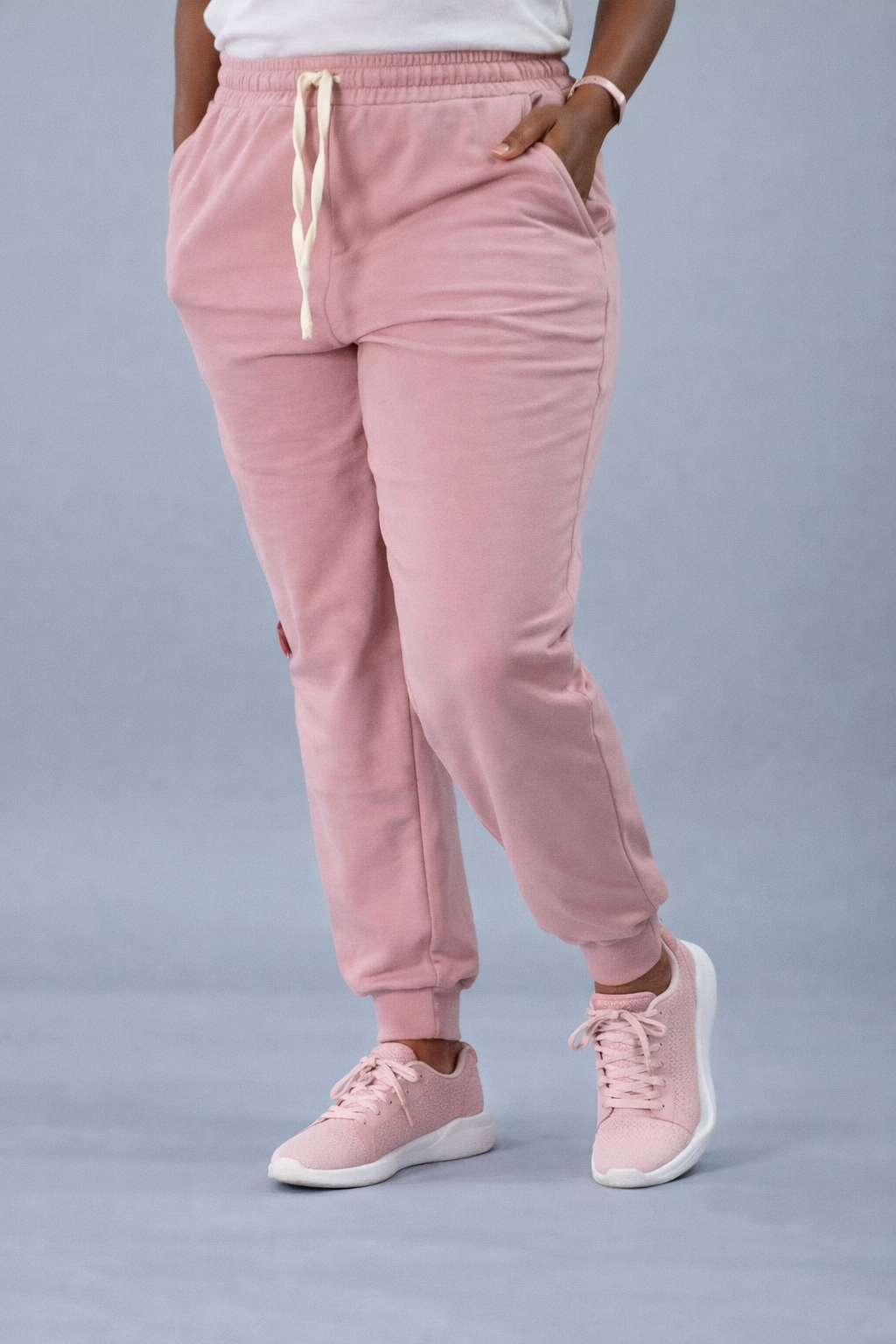 100% Cotton Drawstring Joggers With Pockets