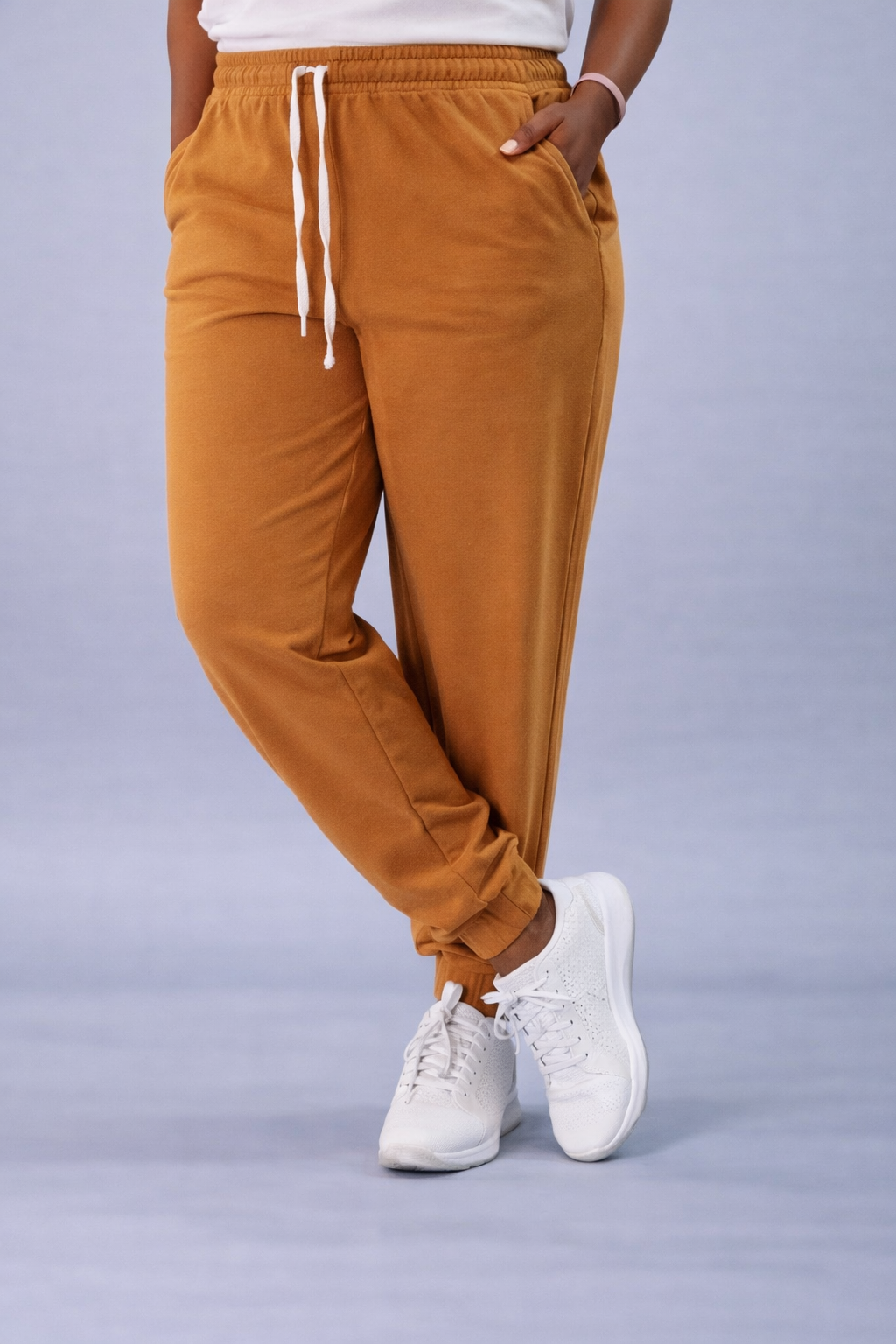 100% Cotton Drawstring Joggers With Pockets