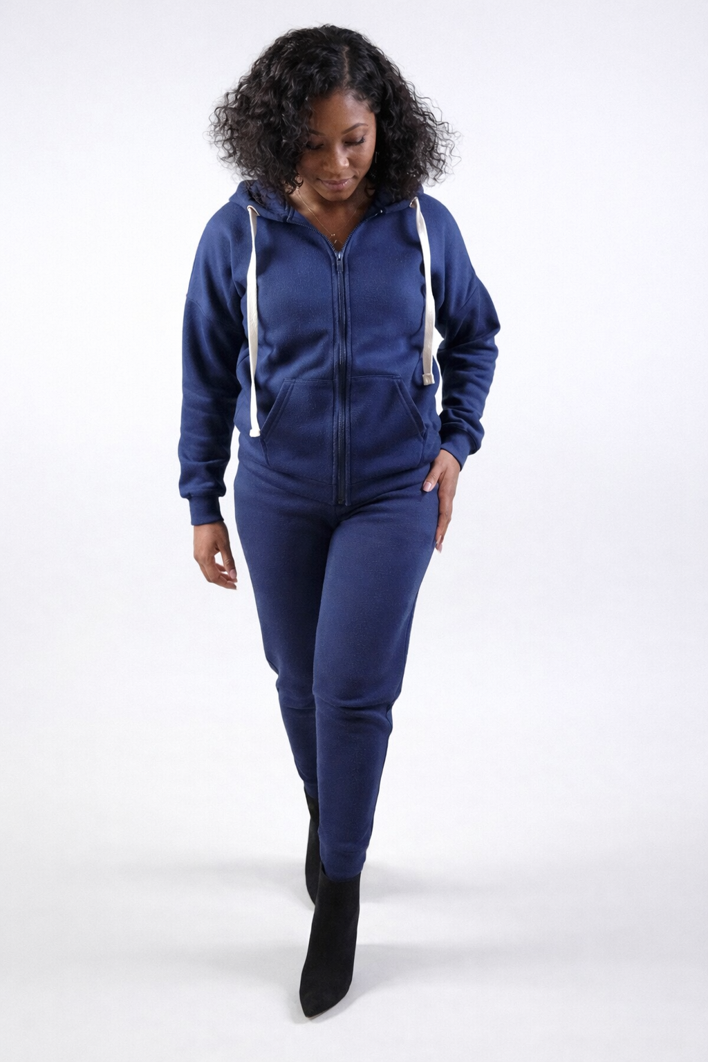 Cozy Chic Zipper Hoodie and Jogger Combo