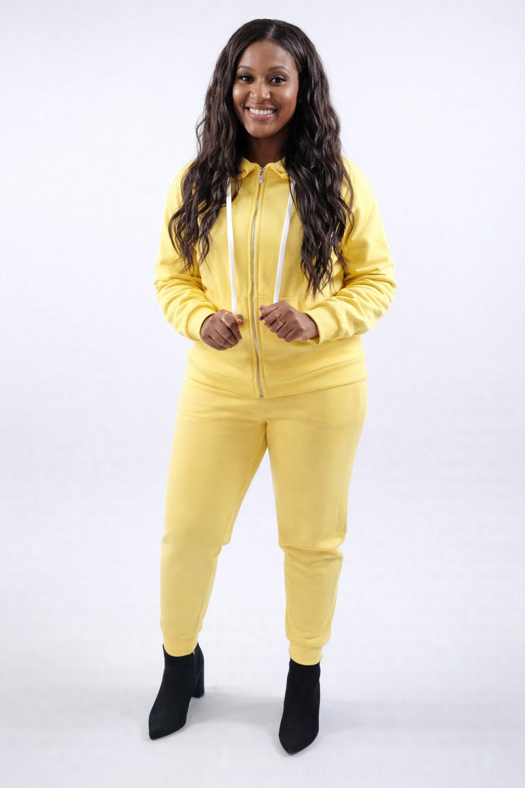 Chic Soft Sweat Jacket and Pant Set
